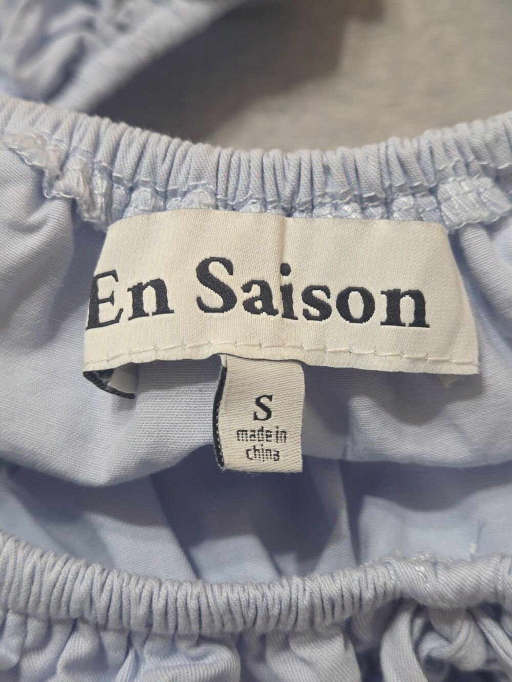En Saison Poplin Tiered Midi Dress Puff Sleeves Cottagecore Cotton Small B25.1 - Picture 4 of 14